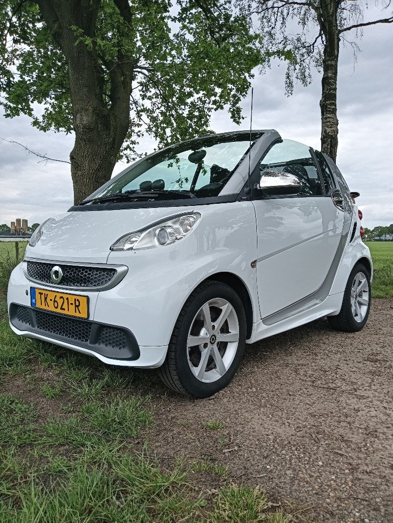 Smart ForTwo 1.0 52KW Cabrio MHD AUT 2012 Wit, Automaat, Zwart, 755 kg, Electronic Stability Program (ESP)