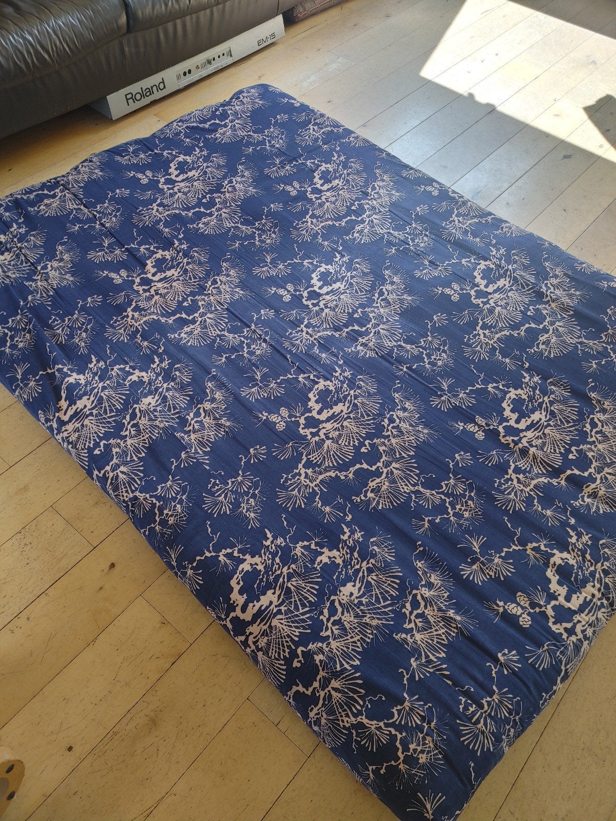 Futon 140x200 12cm dik met afneembare hoes, Ophalen, Gebruikt, Tweepersoons, 140 cm