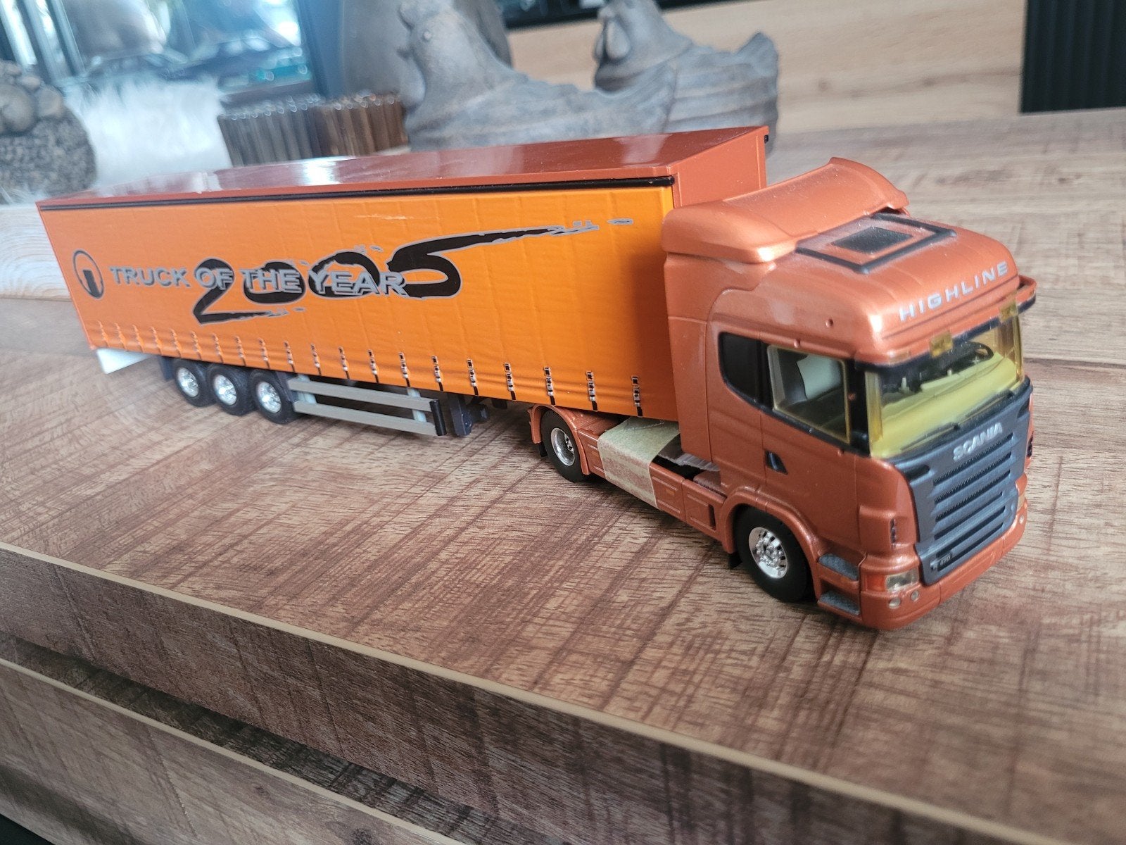 scania met oplegger 2005, Hobby en Vrije tijd, Modelauto's | 1:50, Tekno, Nieuw, Tekno, Bus of Vrachtwagen