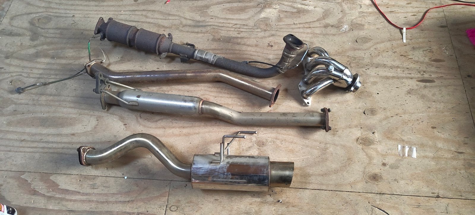 RVS SRS uitlaat systeem Honda Civic Ep2, Ophalen, Gebruikt, Honda