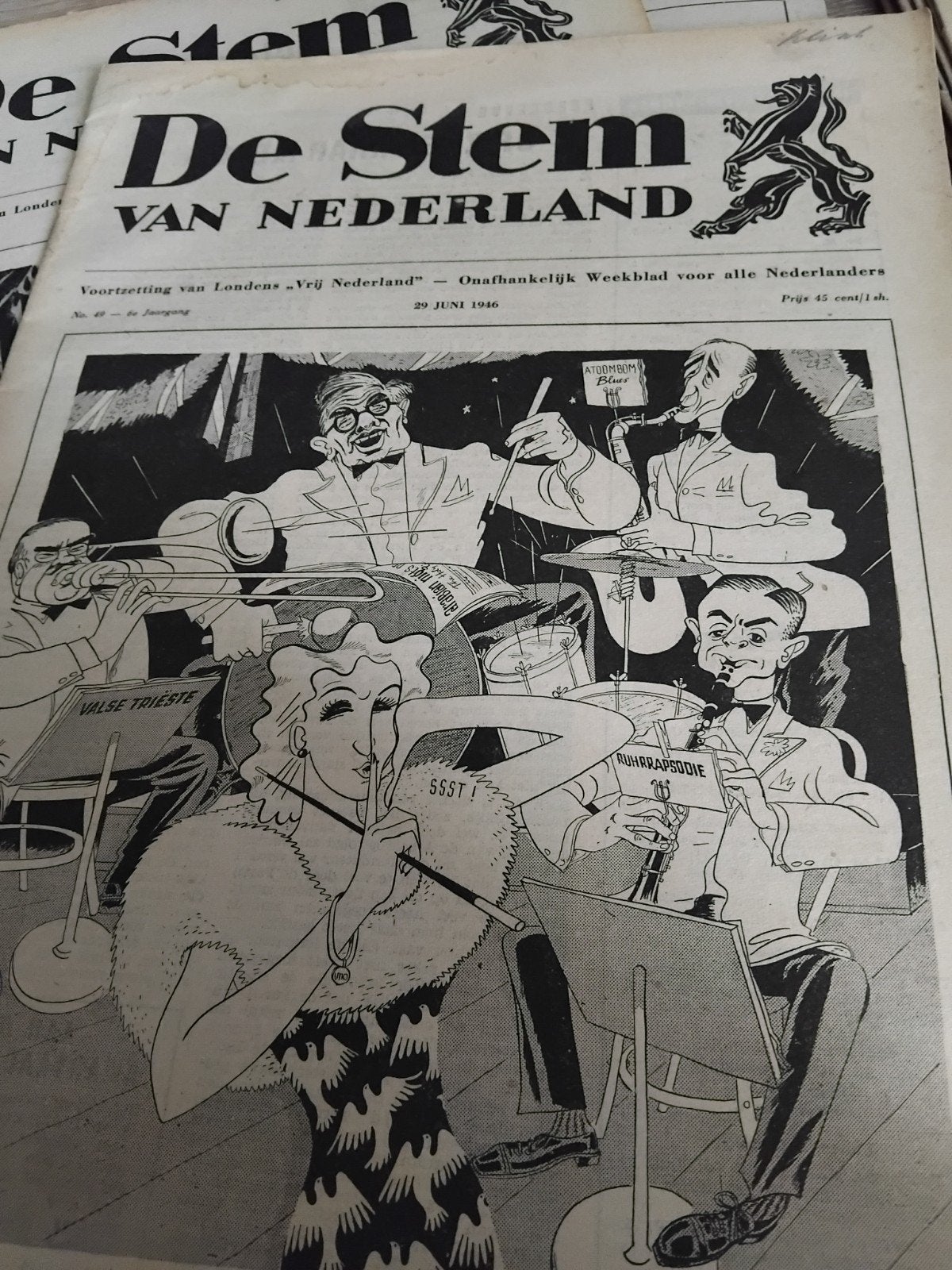 Wim Bijmoer tekn in 40er jr kranten, Ophalen of Verzenden, Gelezen