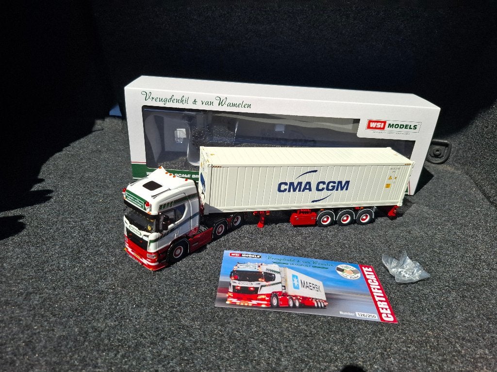 Wsi Scania NG + containerchassis Vreugdenhil van Wamelen, Ophalen of Verzenden, Nieuw, Bus of Vrachtwagen, Wsi