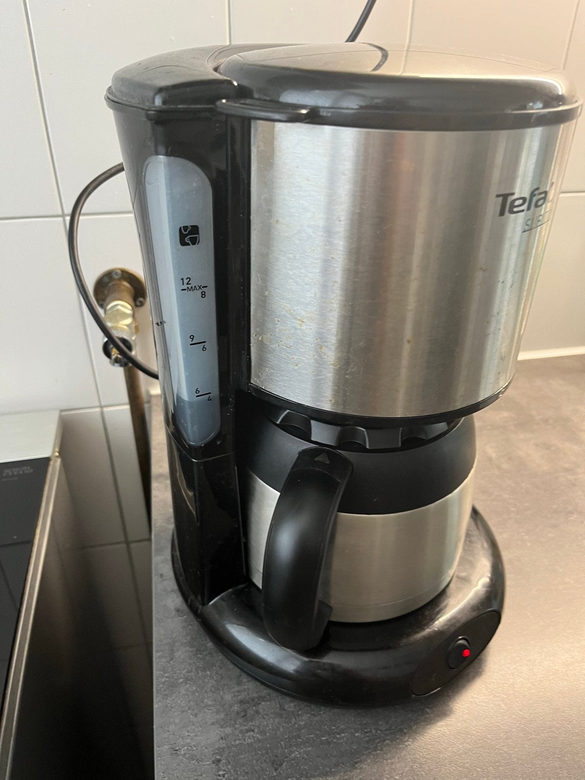 Tefal Subito Koffiezetapparaat met RVS Thermoskan, Witgoed en Apparatuur, Koffiezetapparaten, Ophalen, Gebruikt, 10 kopjes of meer
