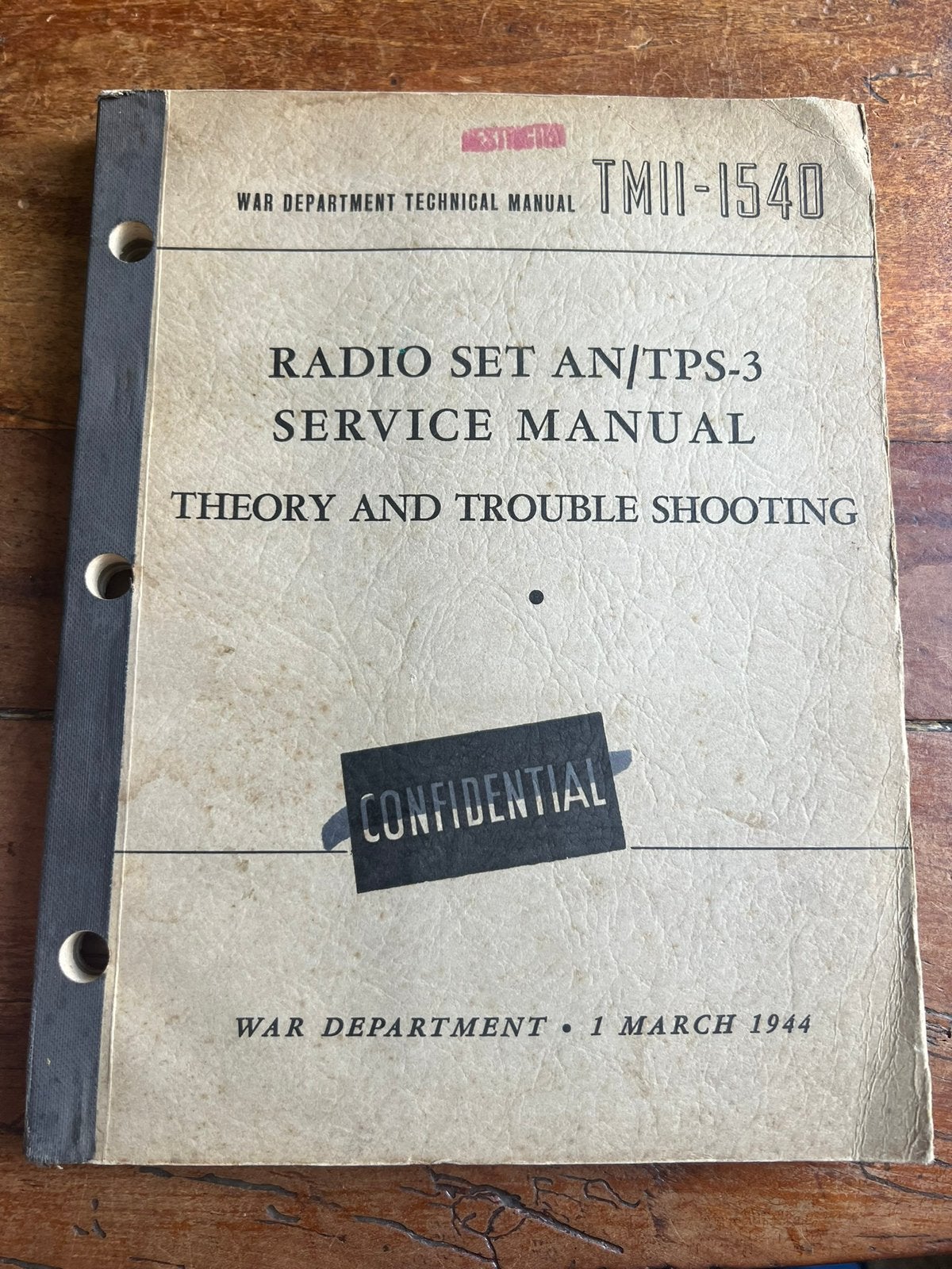 WO2 Amerikaans handleiding SCR-602 radar systeem 1944, Amerika, Verzenden, Boek of Tijdschrift