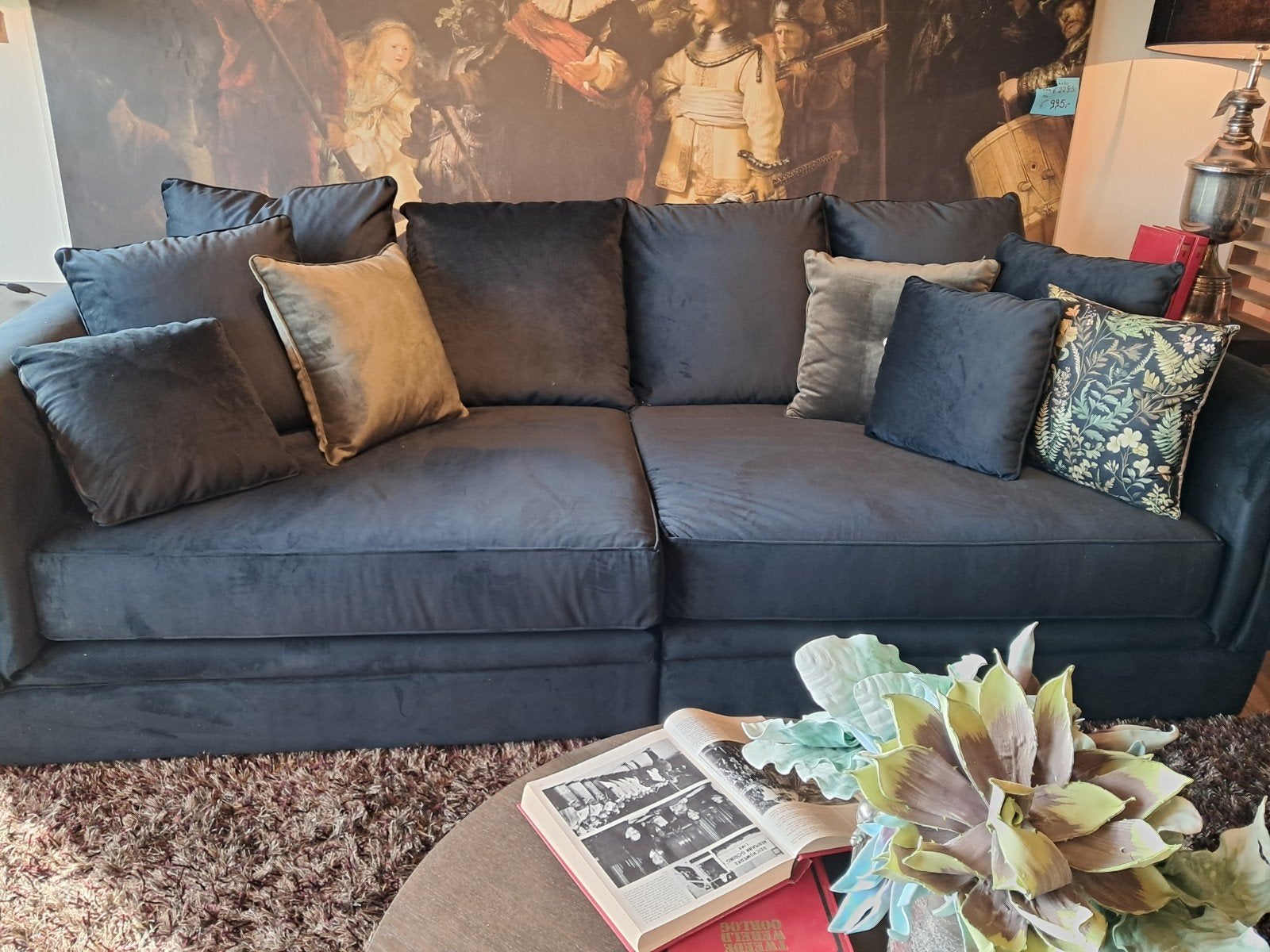 Bankstel VAN €2295 VOOR €999, Ophalen, Zo goed als nieuw, Stof, Modern comfort