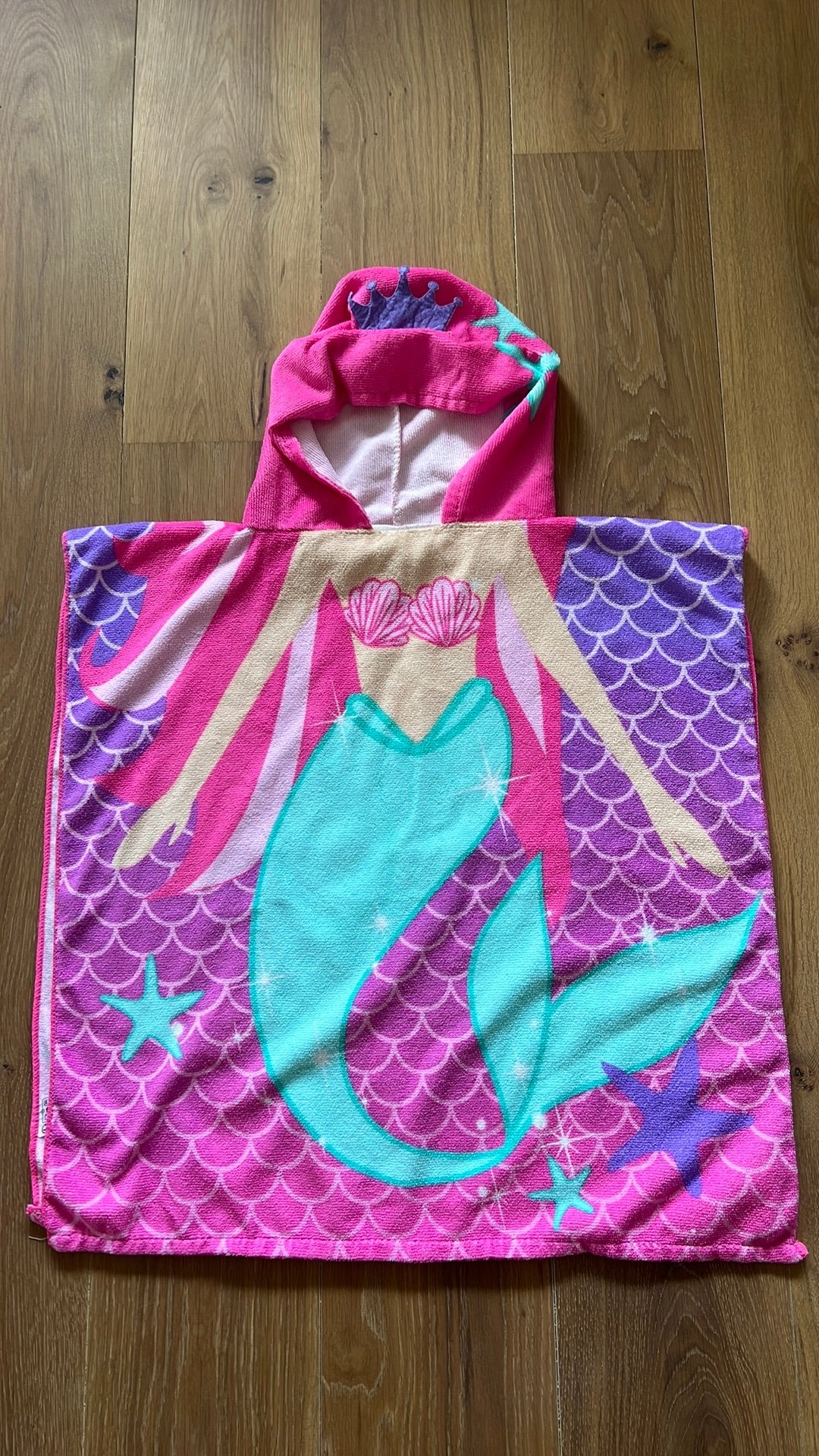 Badcape zeemeermin, Meisje, One size, Ophalen of Verzenden, Zo goed als nieuw