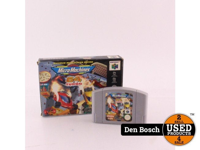 MicroMachines 64 Turbo | In doos | N64 Game, Spelcomputers en Games, Nintendo, Zo goed als nieuw, Support@nintendo.com, 11-1 Hokotate-cho, Kamitoba, Minami-ku
Kyoto 601-8501
Japan