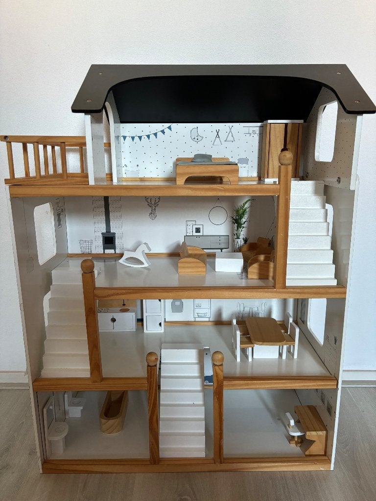 Petit Amelie houten poppenhuis, Ophalen, Gebruikt, Poppenhuis