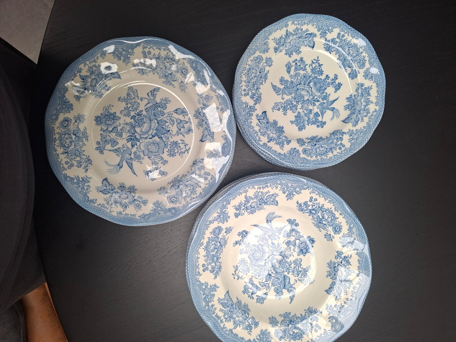 Unicorn Tableware Servies - Blauw/Wit Bloemenpatroon, Gebruikt, Overige merken, Ophalen of Verzenden, Bord(en)