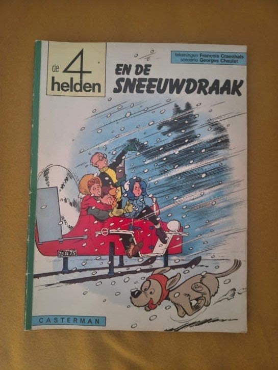 De 4 Helden en de Sneeuwdraak - Casterman stripboek, Ophalen of Verzenden, Gelezen