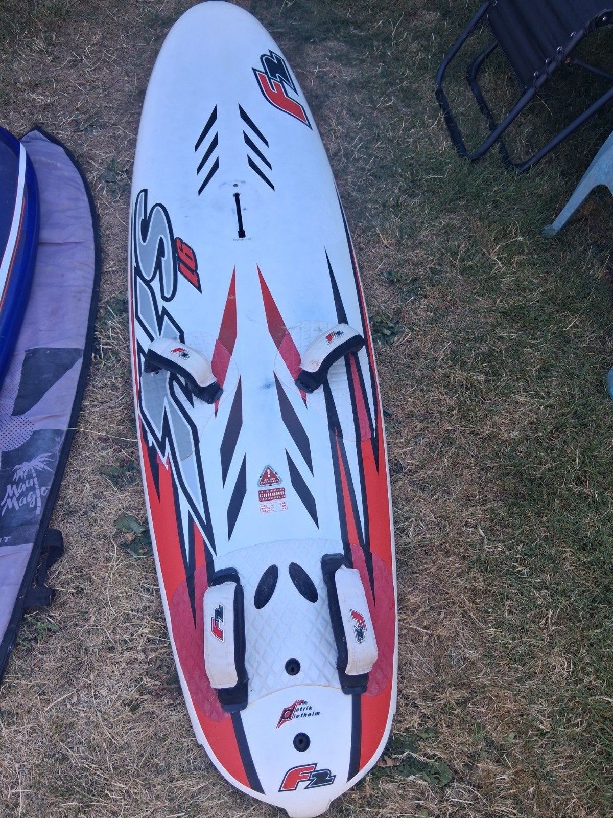 F2 SX 91 Slalom Windsurfboard - Carbon Sandwich, Ophalen, Met voetbanden, Gebruikt, Minder dan 250 cm