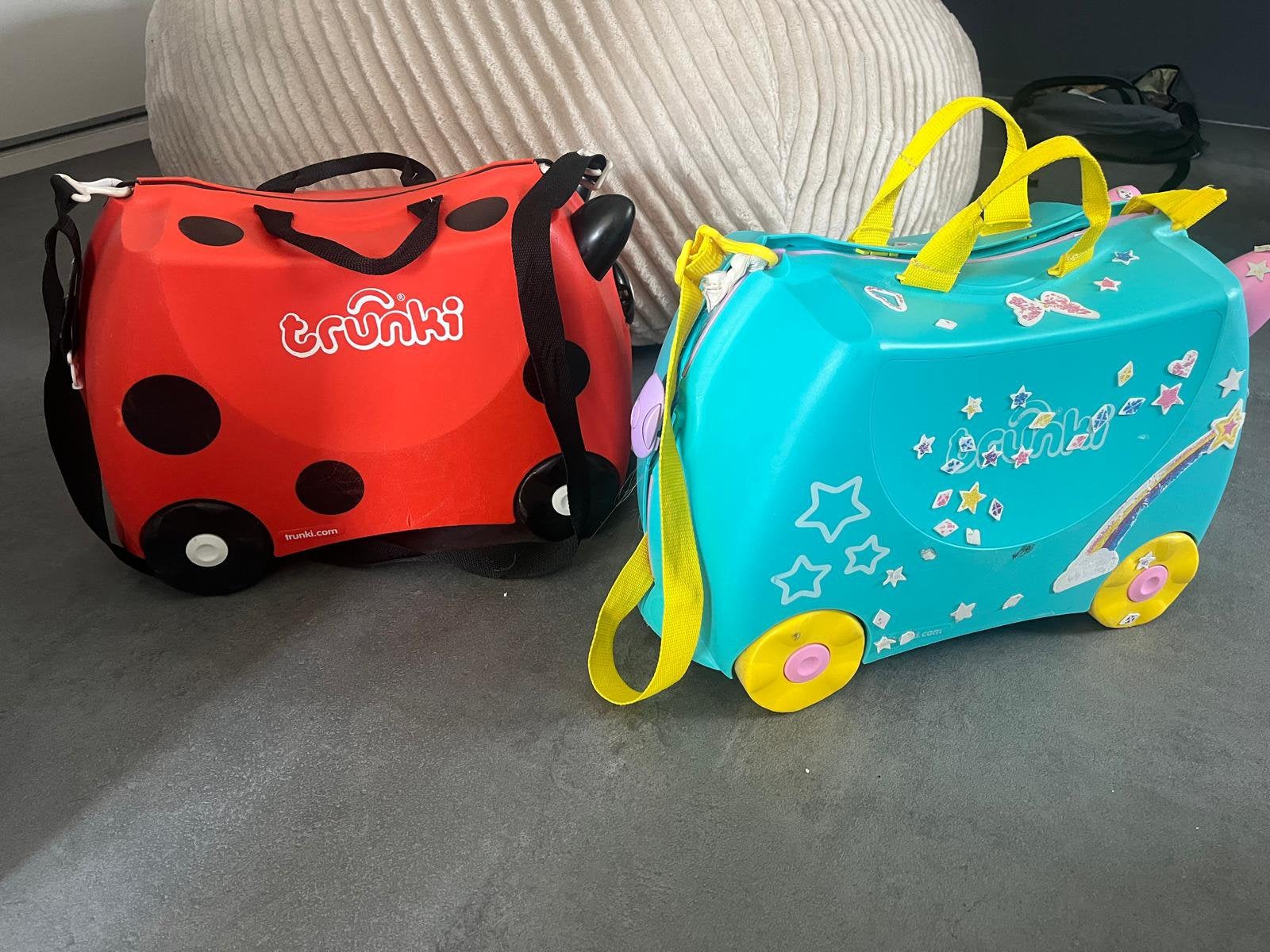 Trunki koffer blauw, Sieraden, Tassen en Uiterlijk, Koffers, Ophalen, Hard kunststof, Minder dan 50 cm, Zo goed als nieuw