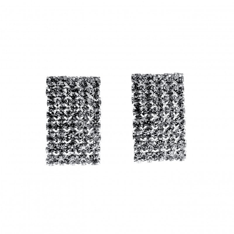 Clip-on Oorbellen + Strass Rechthoekige Oorclips Oorbellen, Overige materialen, Birgitta-Gracht 33, 6465 EL Kerkrade, Nederland