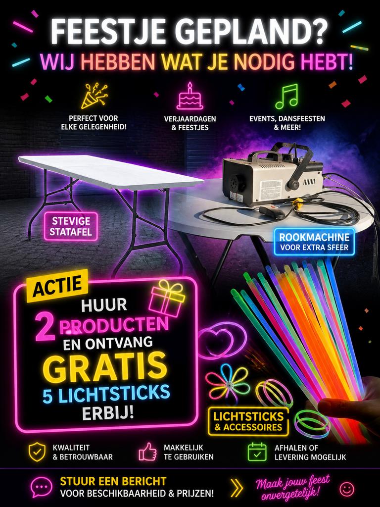 FEESTJE GEPLAND? WIJ HEBBEN WAT JE NODIG HEBT!, Ophalen
