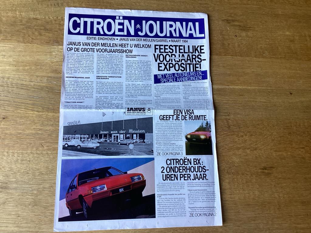Citroën Journaal Maart 1994 - Janus van der Meulen Eindhoven, Ophalen of Verzenden, Gelezen, Citroën