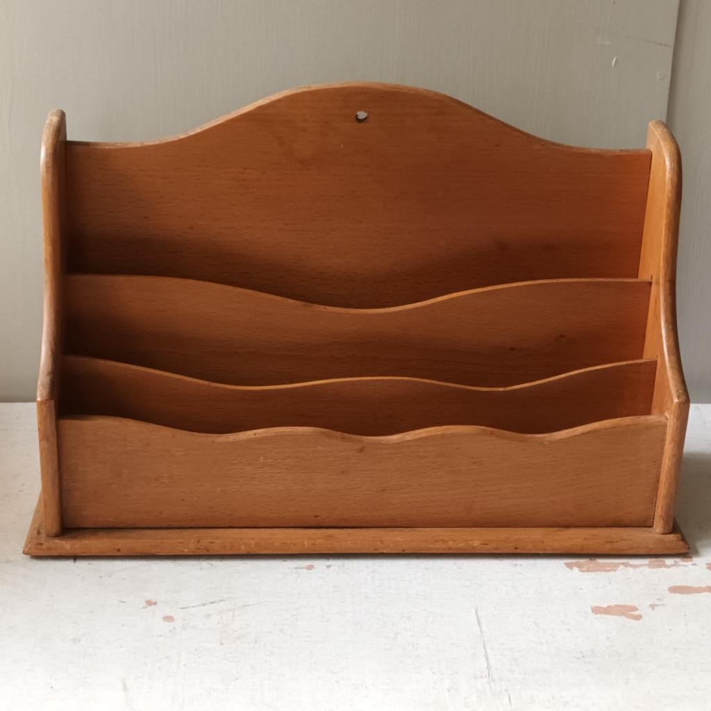Vintage houten brievenbakje / postbakje, Ophalen of Verzenden