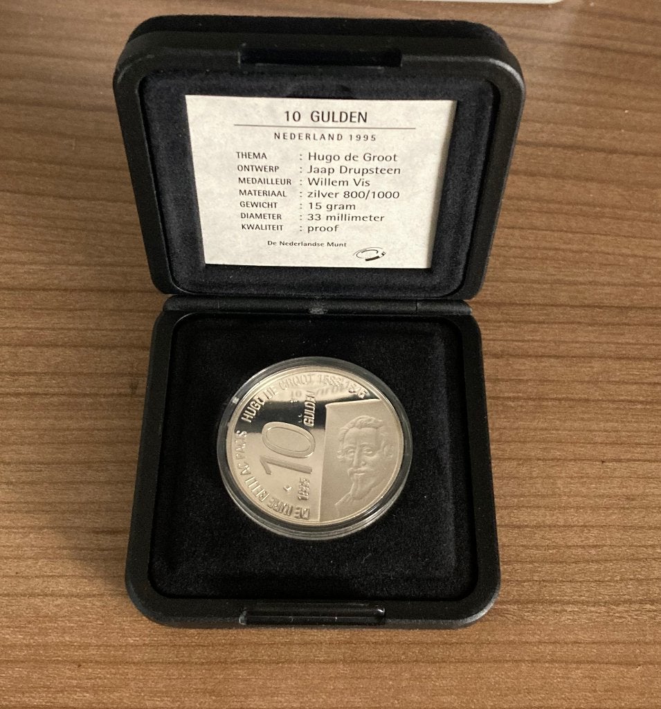 Zilveren 10 gulden 1995 (Hugo de Groot) – Proof, Ophalen, Koningin Beatrix, Zilver, Losse munt