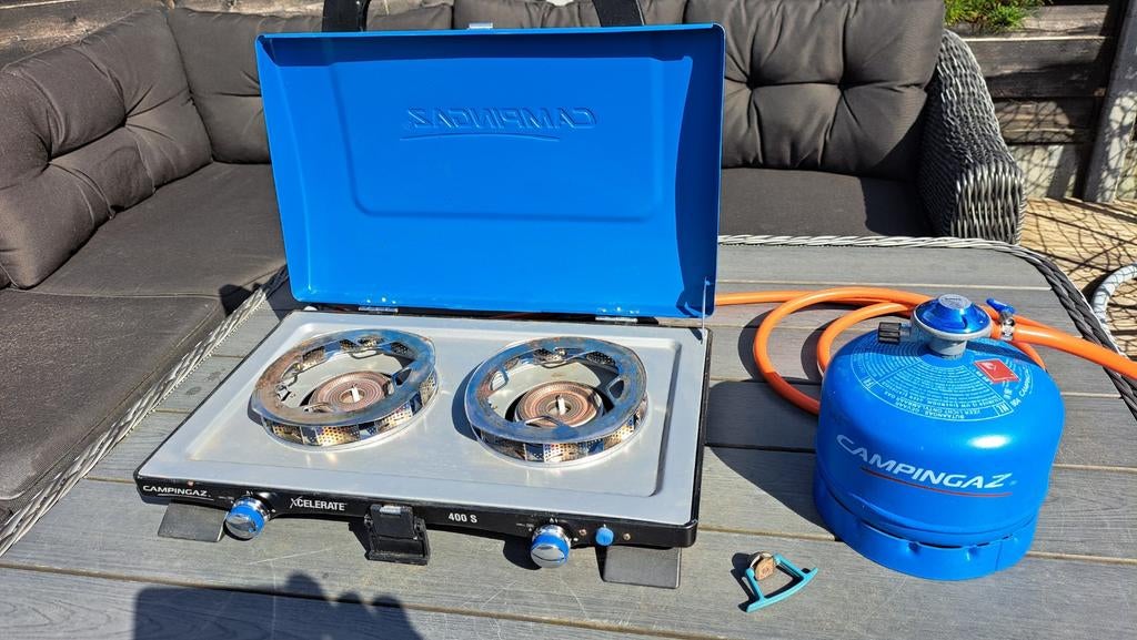 Campingaz Xcelerate 400 S gasfornuis met gasfles, Ophalen, Gebruikt