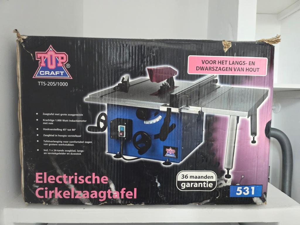 TUP CRAFT TTS-205/1000 Elektrische Cirkelzaagtafel, Doe-het-zelf en Verbouw, Gereedschap | Zaagmachines, Cirkelzaag, Ophalen of Verzenden