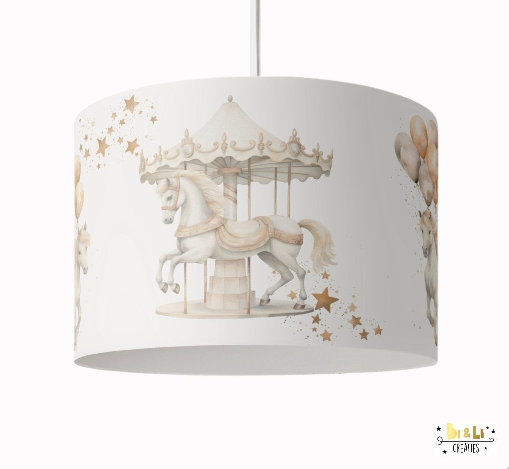 Hanglamp Paarden Carrousel Little Dreamzzz, Bi & Li Creaties, Nieuw, Ophalen of Verzenden, Bilicreaties@gmail.com