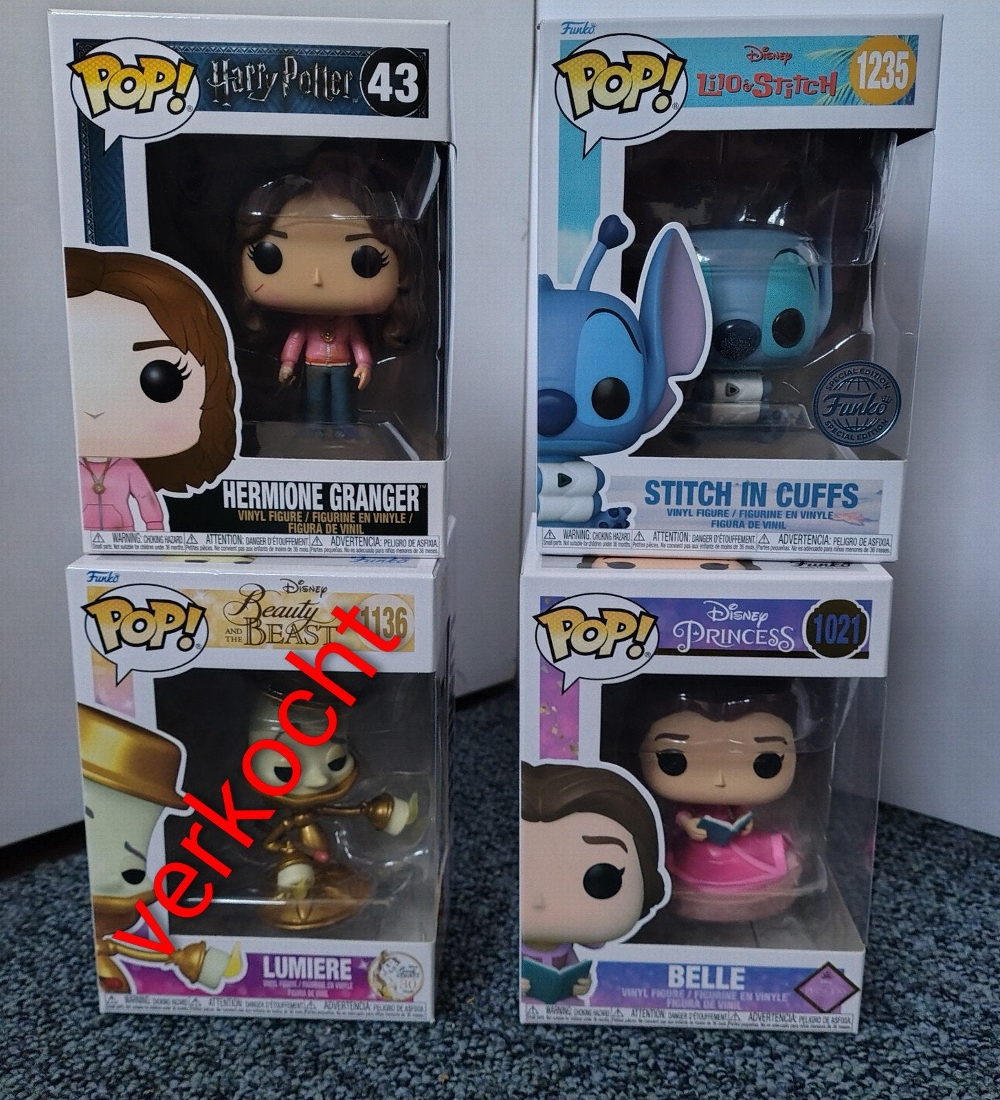 Funko Pop! Harry Potter, Lilo & Stitch, Belle, Lumiere, Ophalen of Verzenden, Zo goed als nieuw