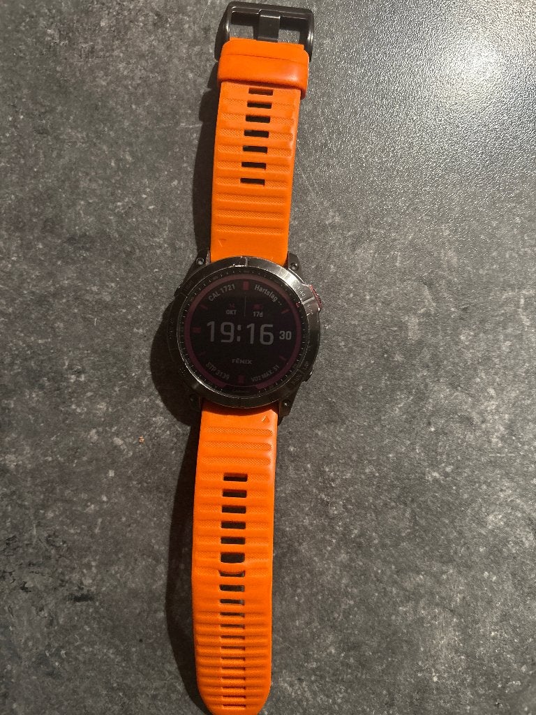 Garmin Fenix 7x solar, Gebruikt, Stappen, Zwart, Garmin