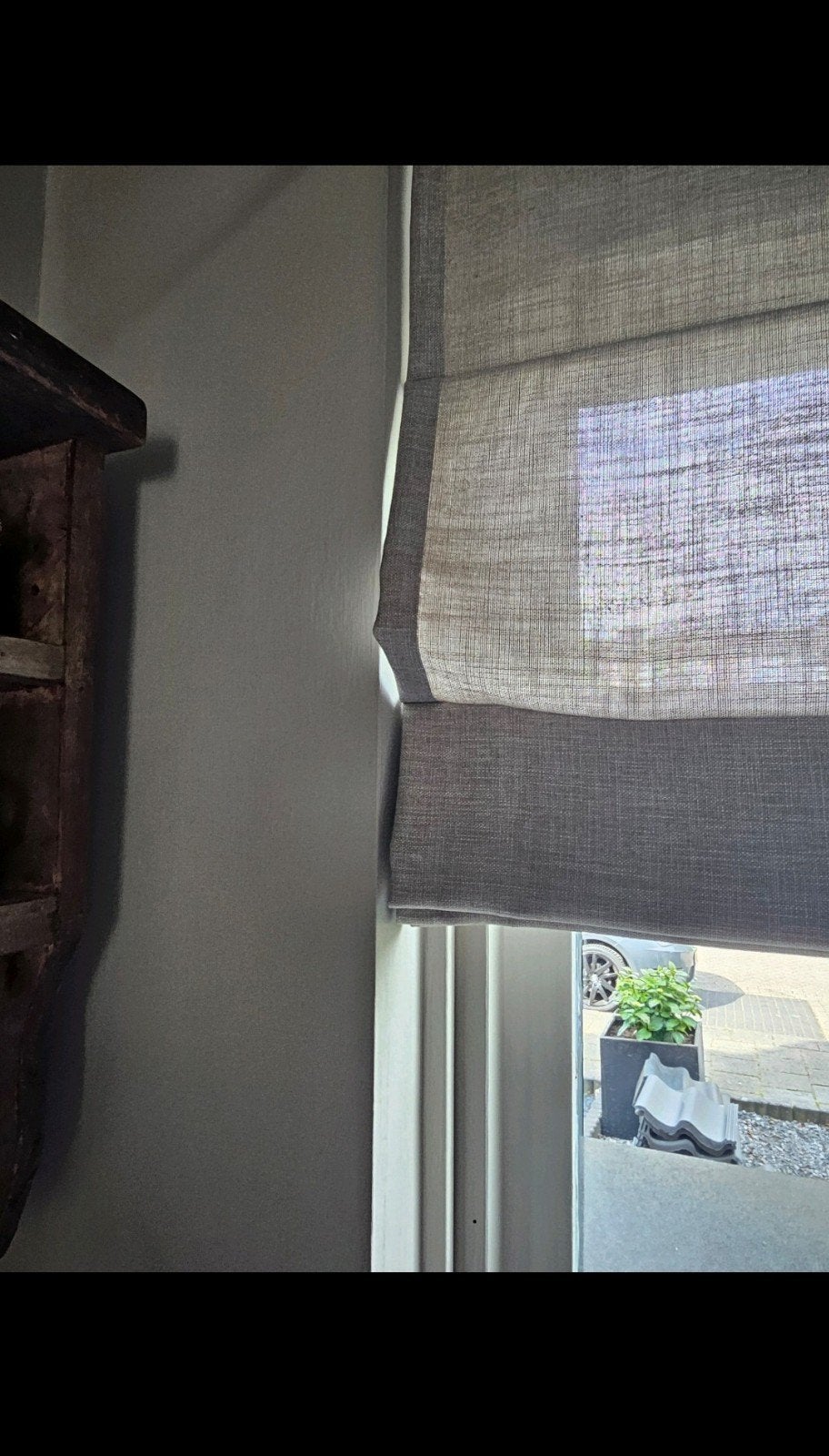 Vouwgordijn Veneta!!, Huis en Inrichting, Stoffering | Gordijnen en Lamellen, Ophalen, 222 cm, Beige, Nieuw