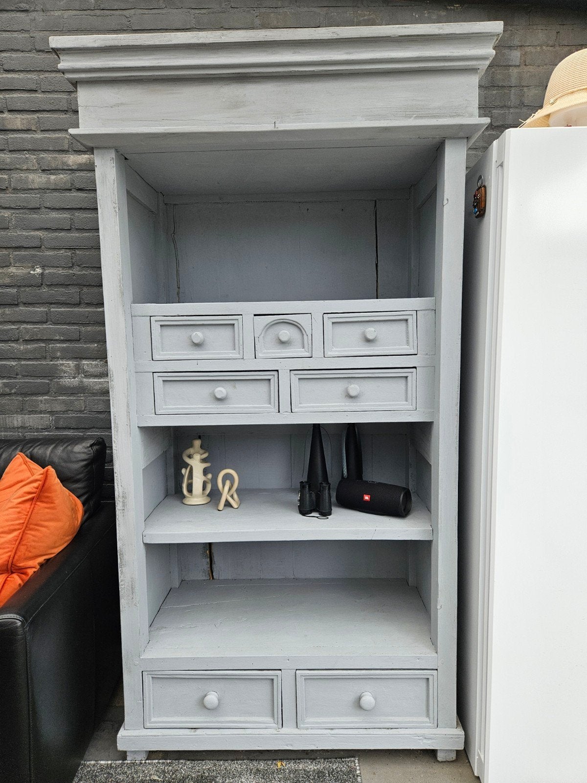 Open Kast met lades mat krijt grijs, Ophalen, Gebruikt, 50 tot 100 cm, Minder dan 100 cm