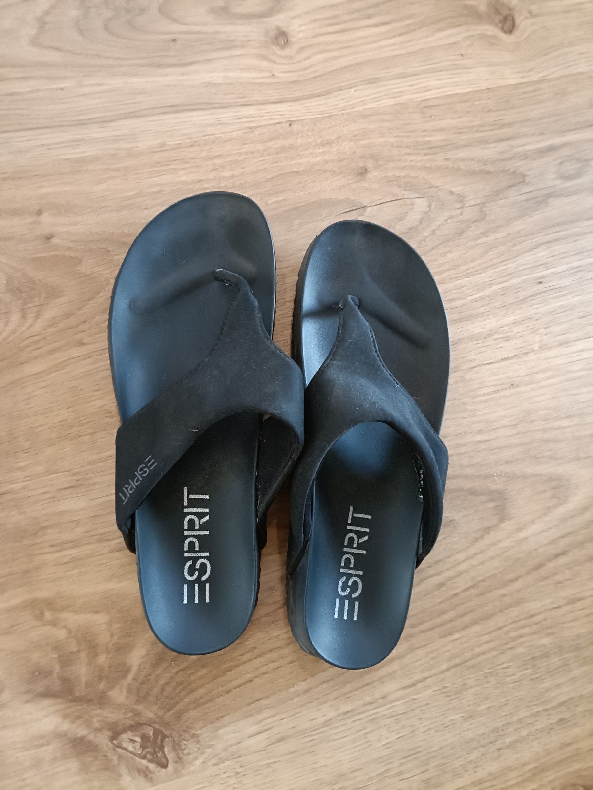 Esprit teensandalen maat 39 zwart, Zwart, Zo goed als nieuw, Esprit, Sandalen of Muiltjes