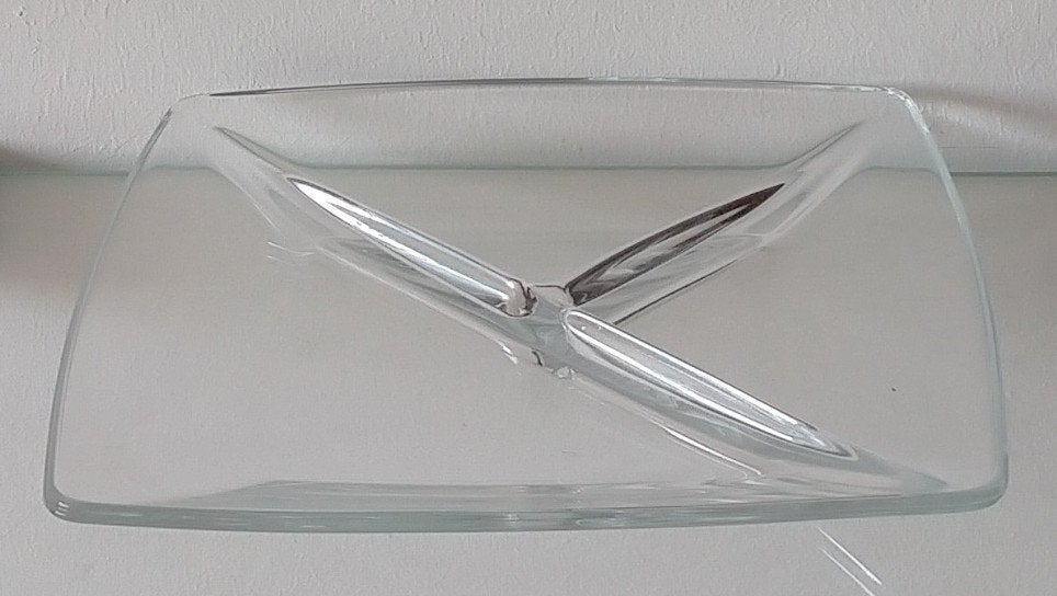 serveer schaal glas, volgnr 22, Ophalen of Verzenden, Overige stijlen, Glas, Schaal of Schalen