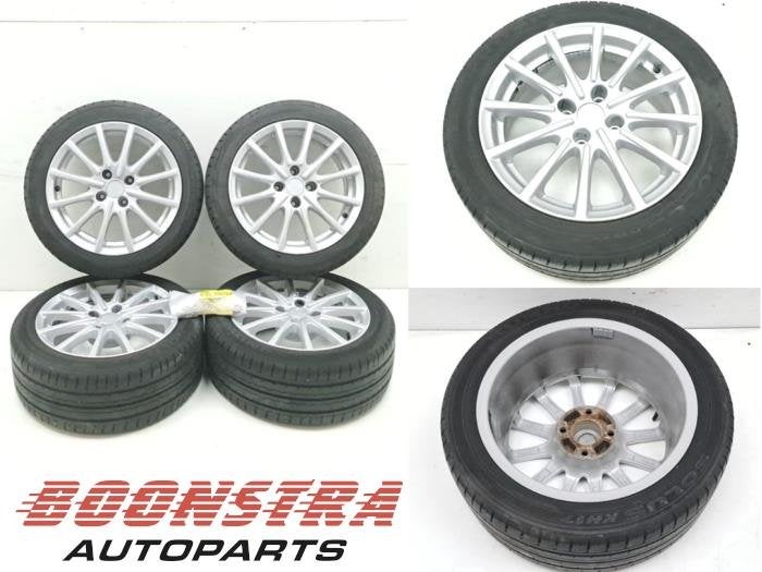 Sportvelgenset + banden van een Peugeot 208, Auto-onderdelen, Gebruikt, -, -, Ophalen of Verzenden