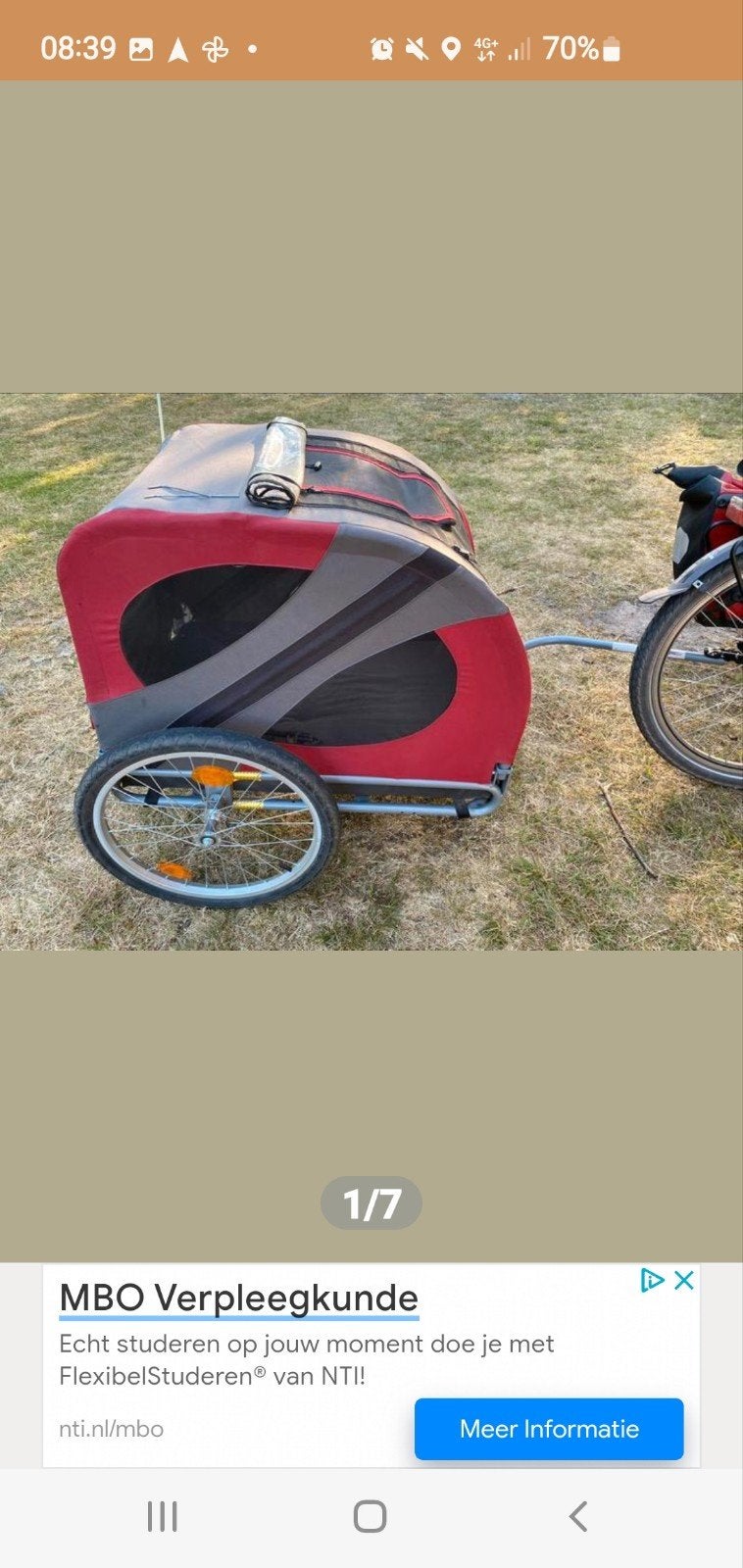 gevraagd Duwstang voor hondenfietskar - Dutch Doggy, Ophalen, Zo goed als nieuw, Overige typen, Dutch Doggy ride