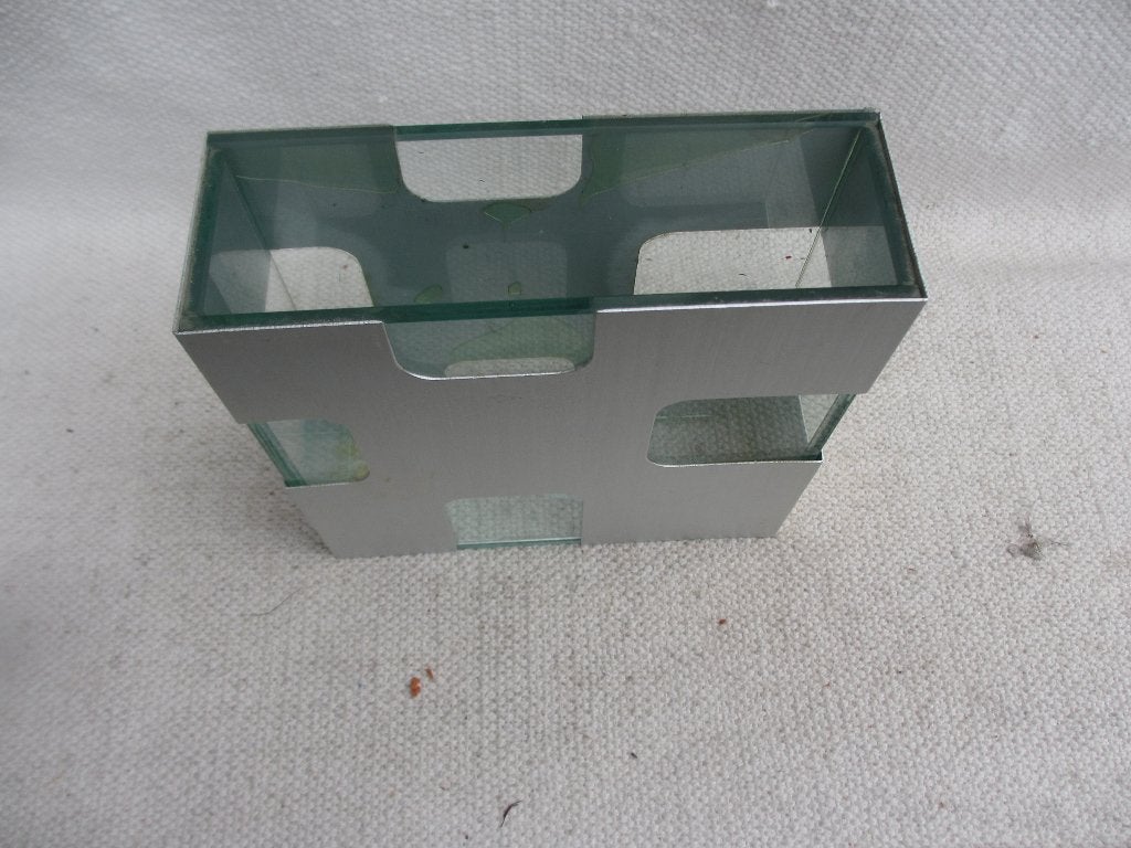 Een postmoderne vaas jaren 80, Gebruikt, Overige kleuren, Ophalen of Verzenden, Glas