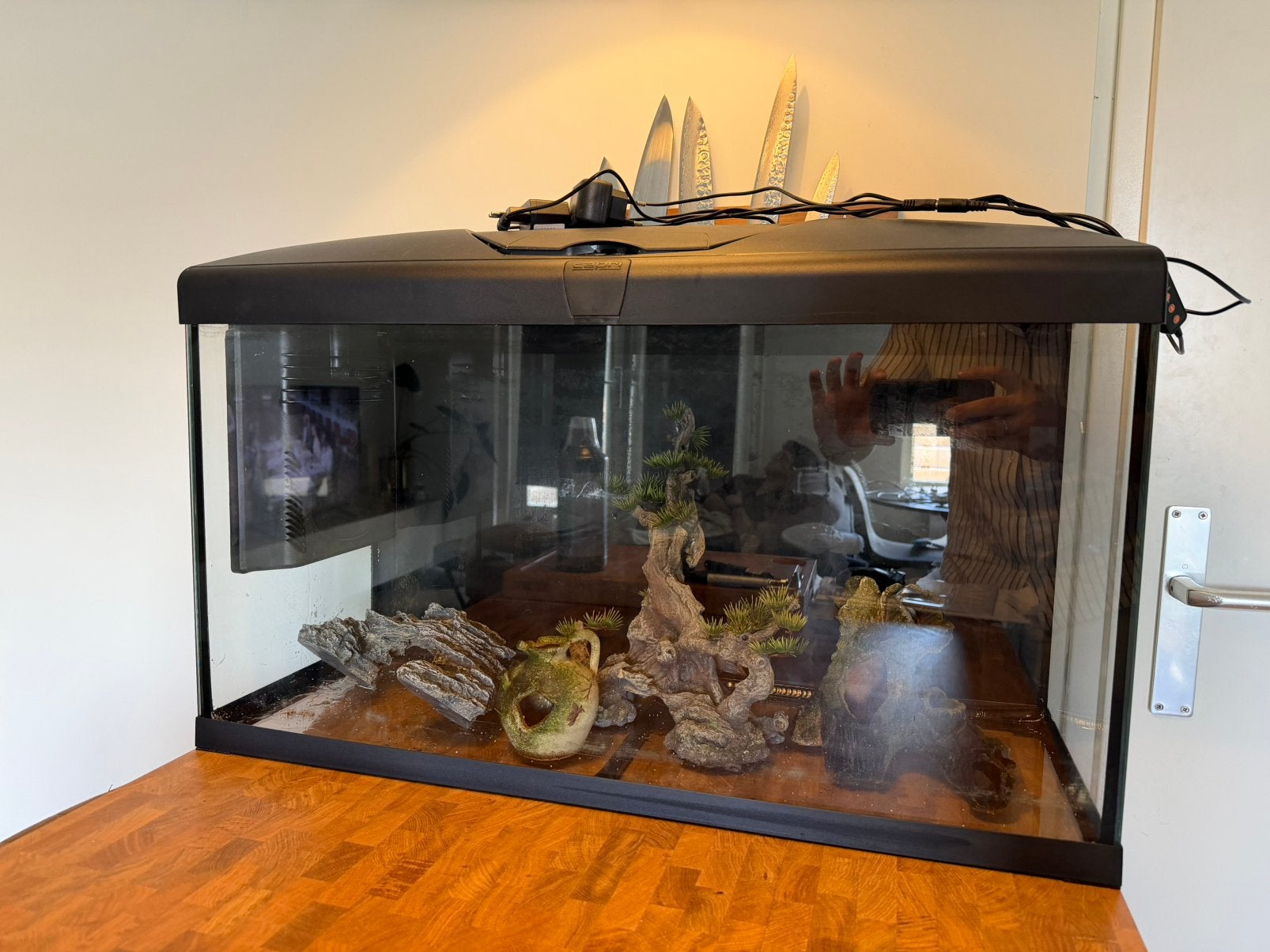 80L aquarium, Dieren en Toebehoren, Vissen | Aquaria en Toebehoren, Ophalen, Verwarming, Zo goed als nieuw, Leeg aquarium