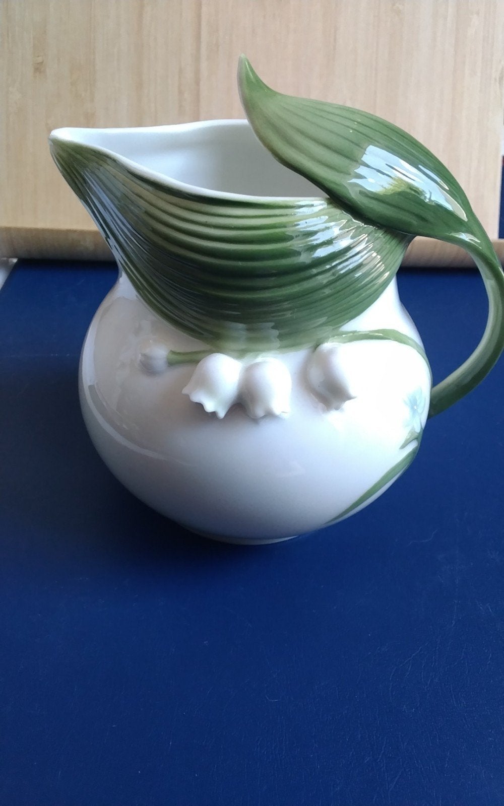 Graff Porcelain kan met handvat Lelietje van dalen motief, Ophalen of Verzenden