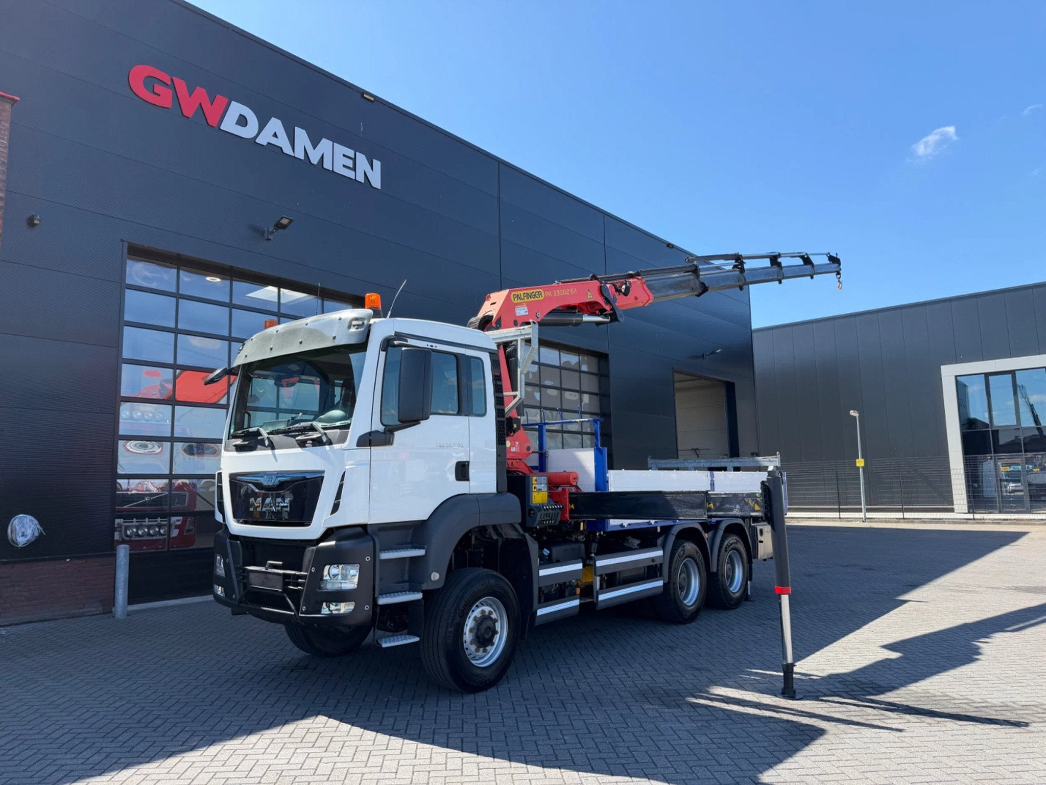 MAN TGS 26.400 6x6 Palfinger PK 33002-EH Euro 6 (bj 2015), Auto's, Vrachtwagens, Euro 6, MAN, Leder, Particulier