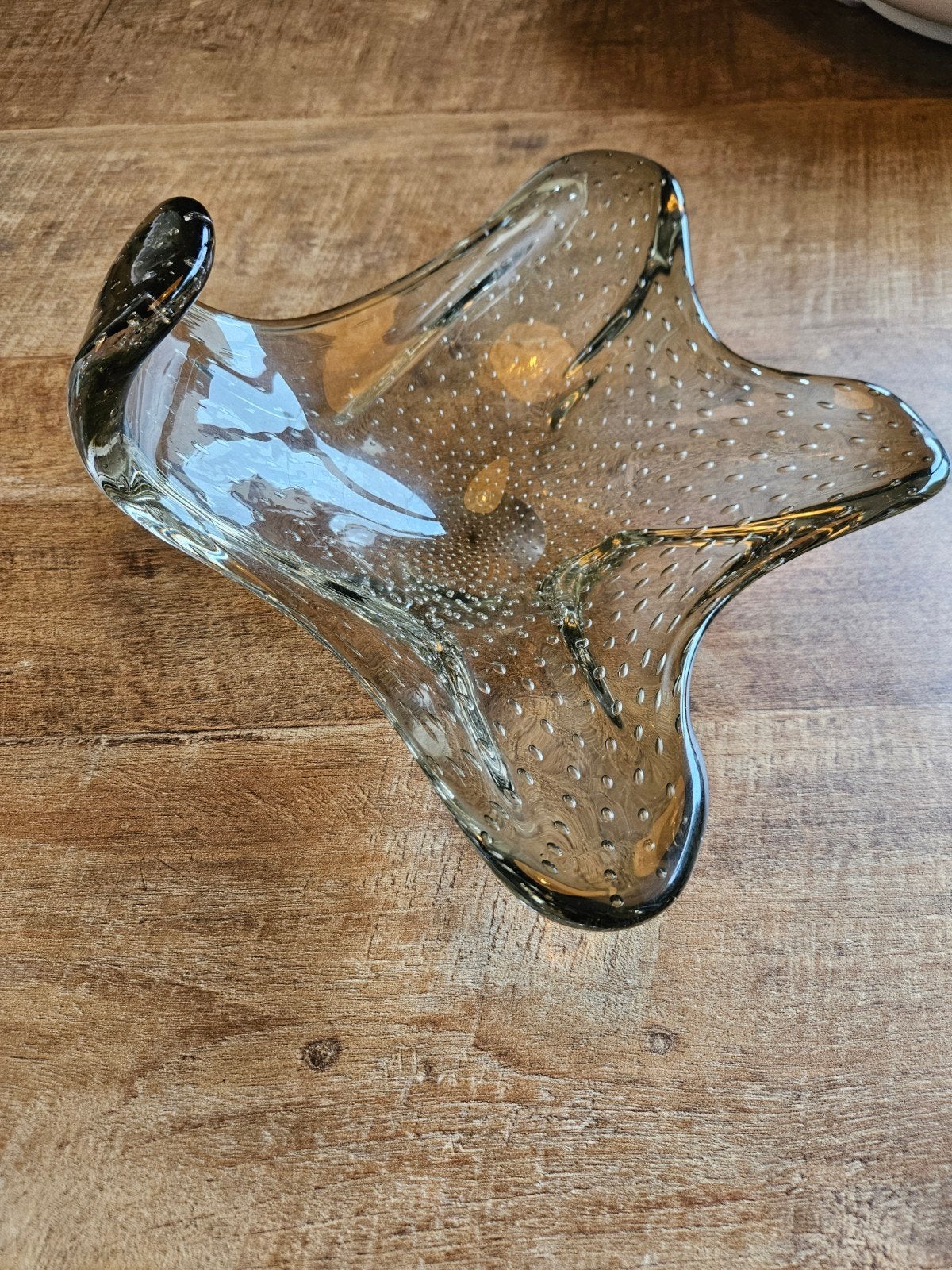 Vintage Murano Glas Bubbelvaas/Schaal - Uniek Design, Ophalen