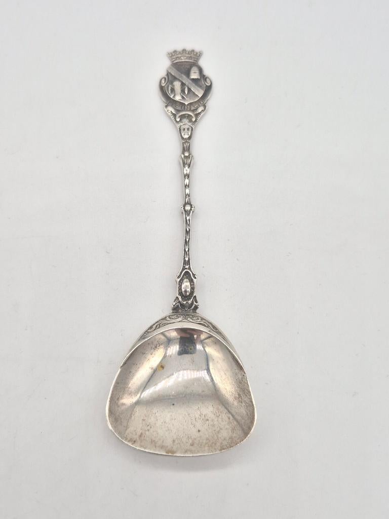 Antieke zilveren lepel met wapen van Hengelo, Antiek en Kunst, Antiek | Goud en Zilver, Verzenden, Zilver