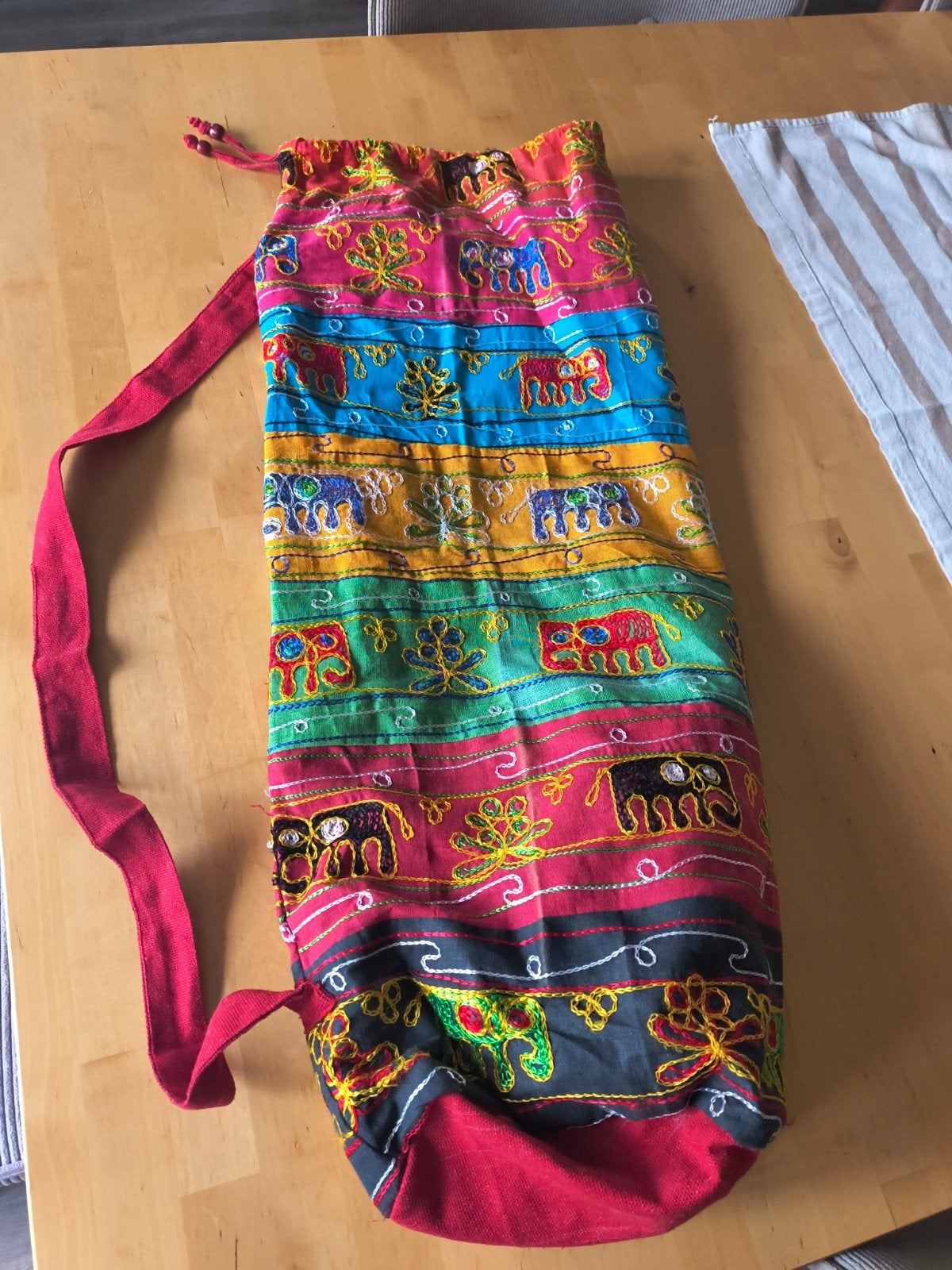 geborduurde yoga tas elephant, Ophalen, Zo goed als nieuw, Yogamat