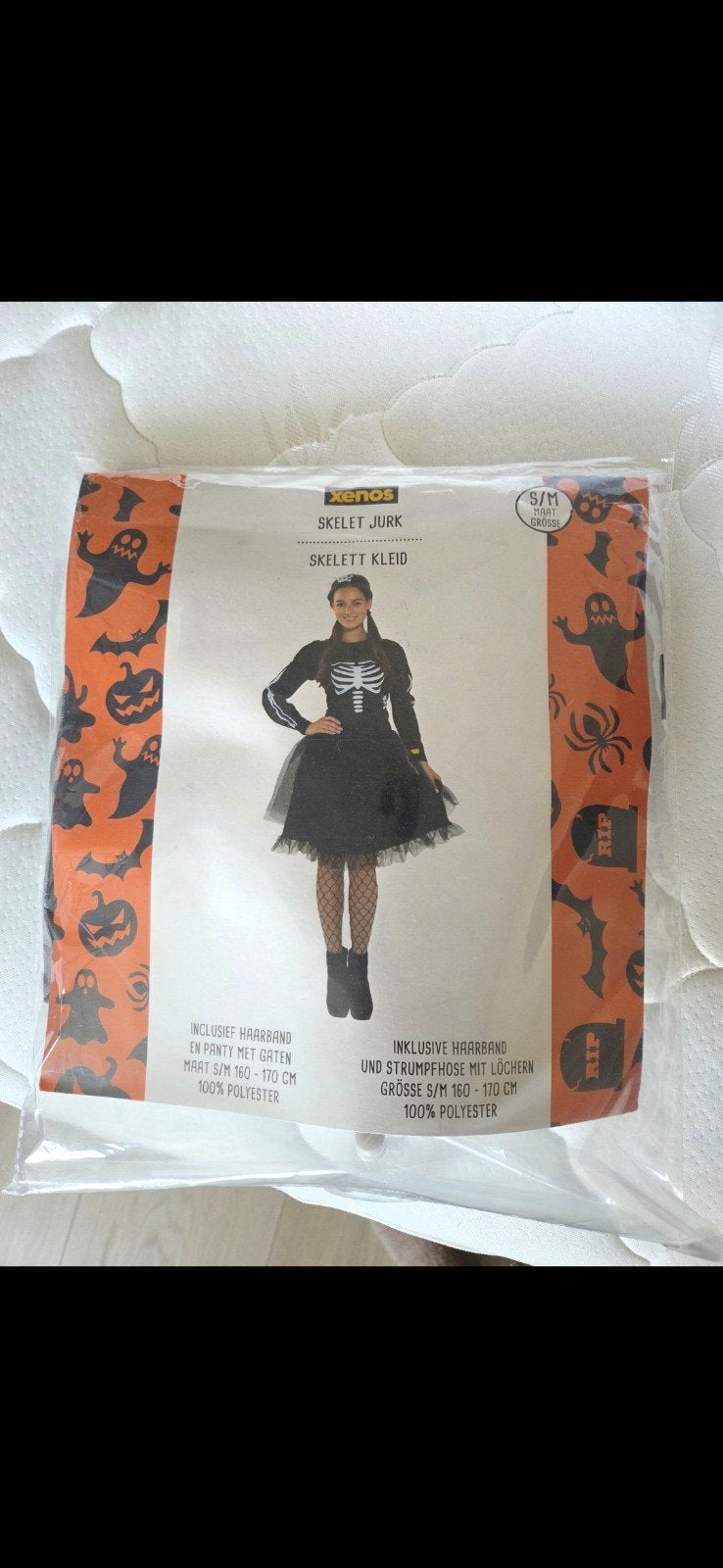 Skelet jurk Halloween S/M., Kleding | Dames, Xenos, Nieuw, Ophalen of Verzenden, Halloween