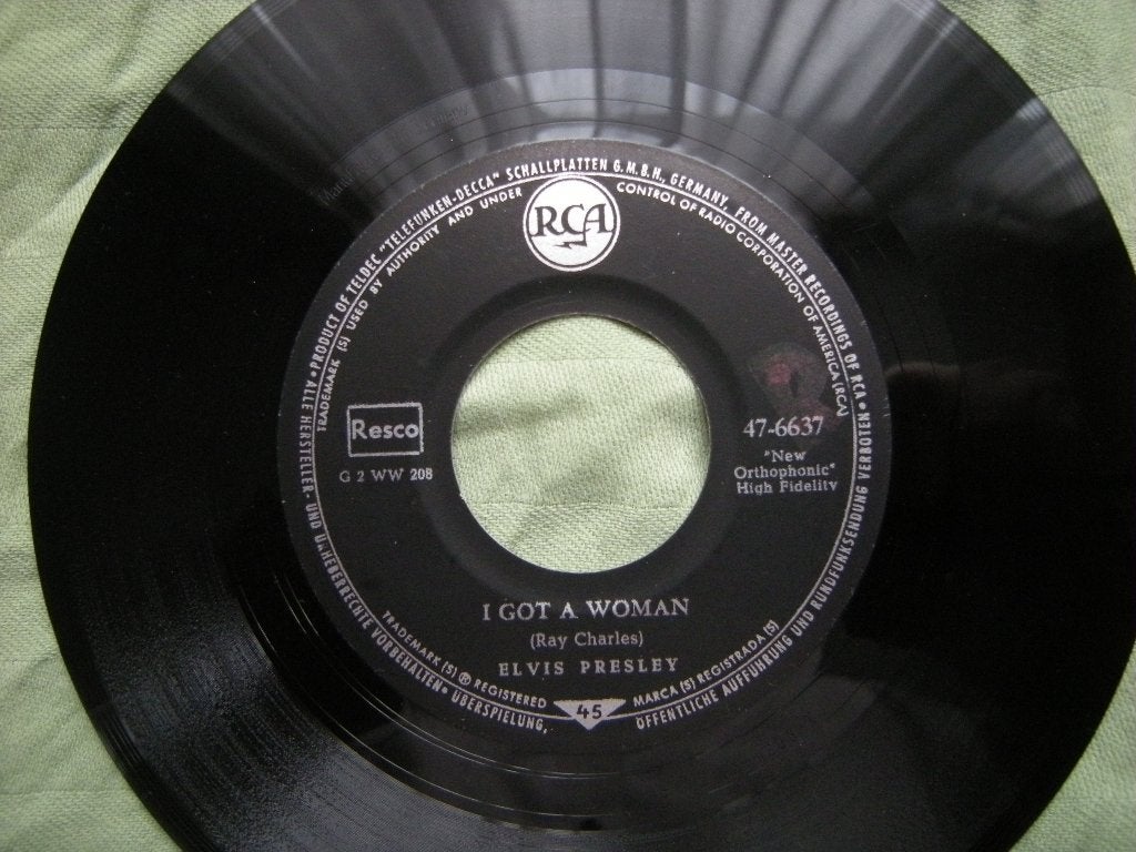 Elvis Presly 7"German I Got A Woman, Gebruikt, Voor 1960, Single, Ophalen of Verzenden