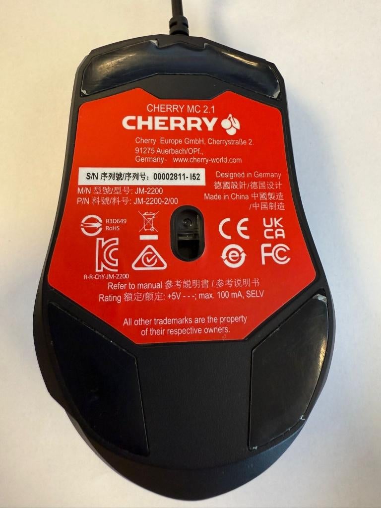 cherry mc 2.1, Computers en Software, Muizen, Rechtshandig, Muis, Gebruikt, Cherry