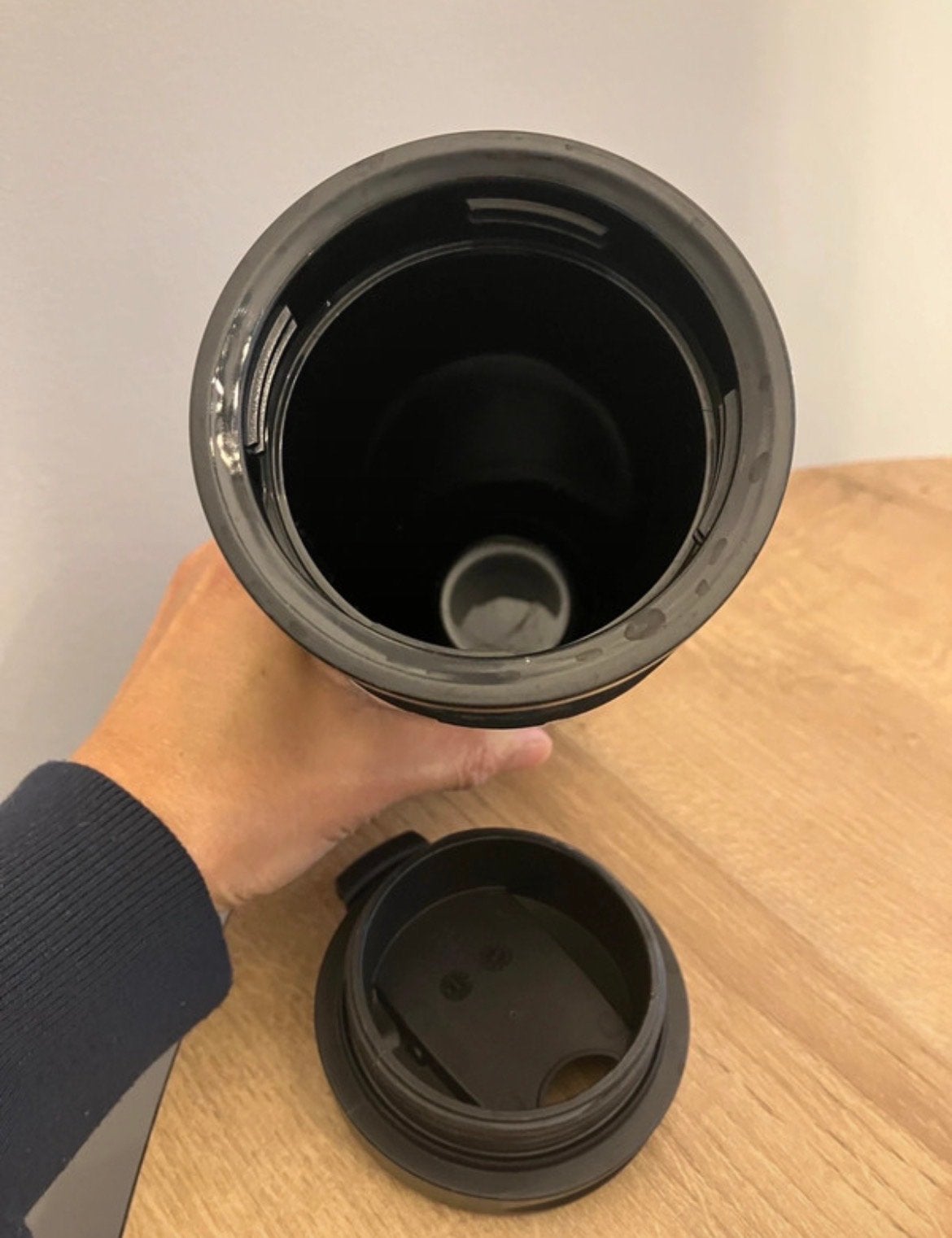 Starbucks Reusable Koffiebeker - Zwart/Transparant, Kunststof, Ophalen of Verzenden, Zwart, Overige merken