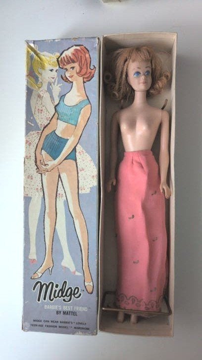 Vintage Midge Barbie's Best Friend pop van Mattel in doos, Ophalen of Verzenden, Gebruikt, Barbie