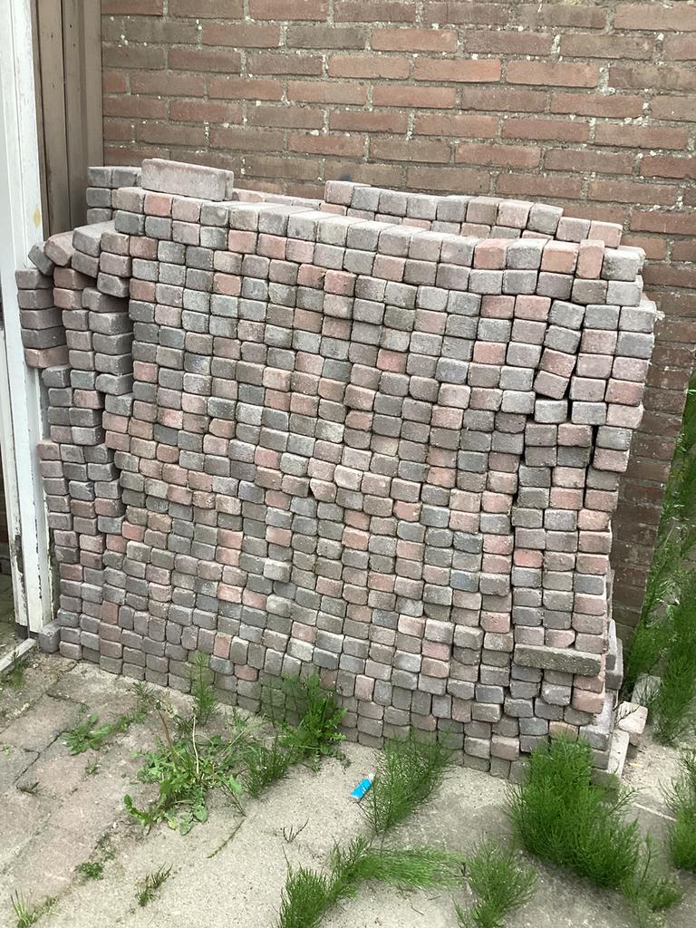 Straat steentjes beton, gratis afhalen 7m2, Tuin en Terras, Tegels en Klinkers, Ophalen of Verzenden, Zo goed als nieuw, Beton