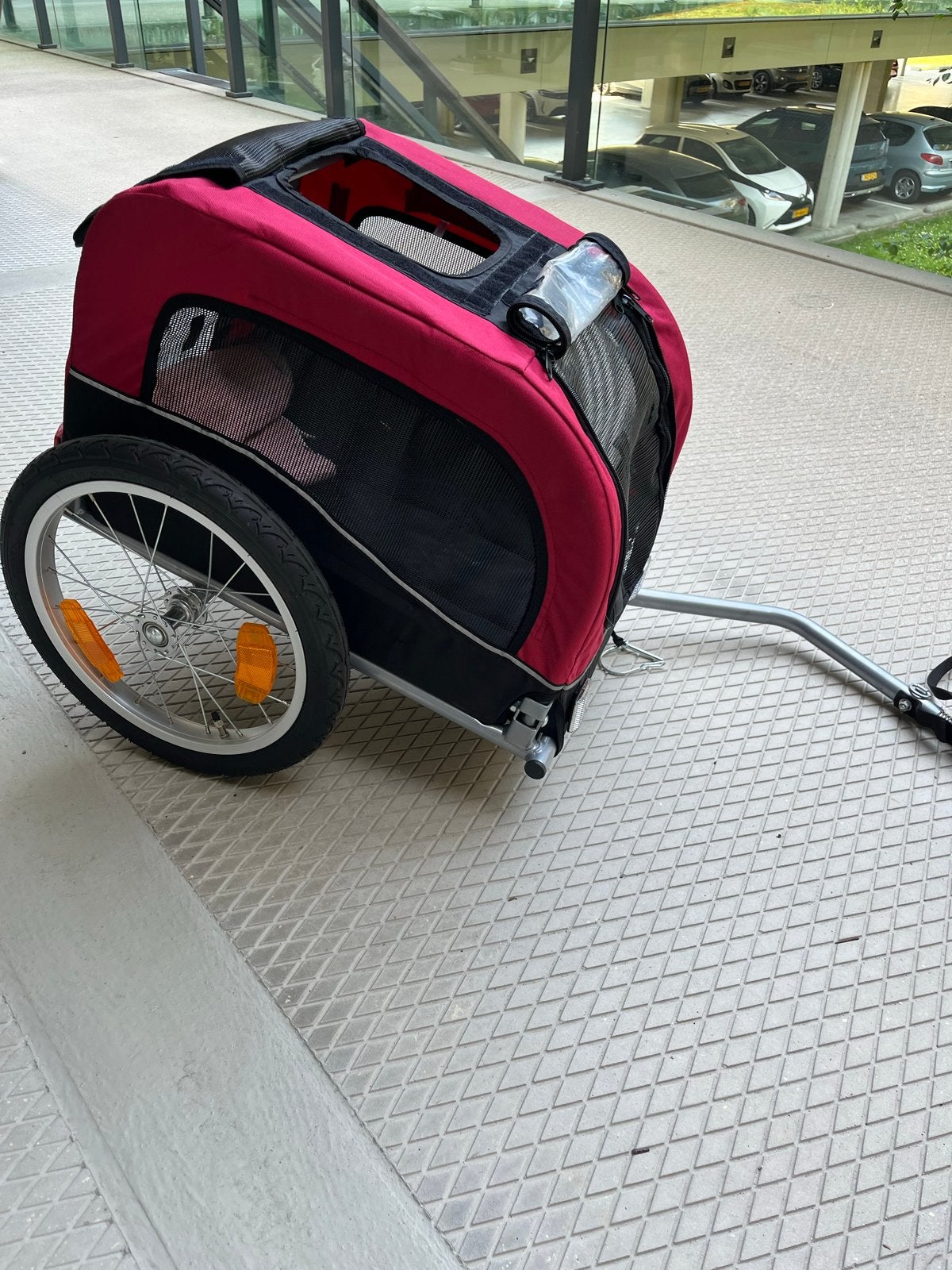 Trixie Hondenfietskar - Zwart/Rood, tot 15 kg, Ophalen, Gebruikt, Minder dan 20 kg, Opvouwbaar