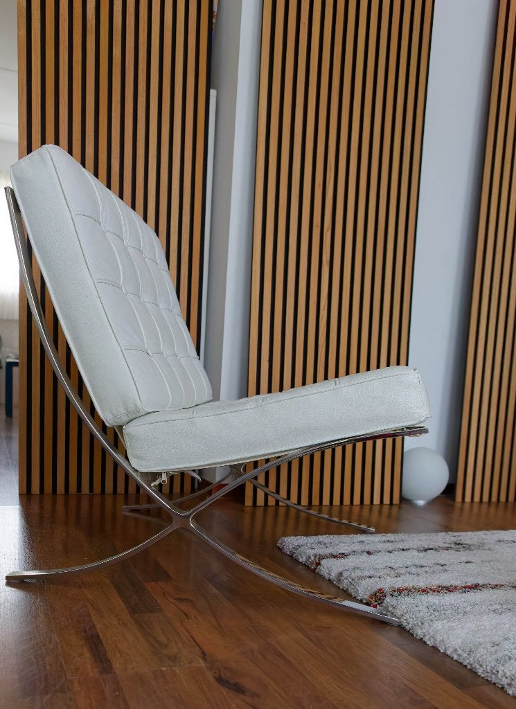 imitatie Barcelona chair, Ophalen, Gebruikt, 75 tot 100 cm, 75 tot 100 cm