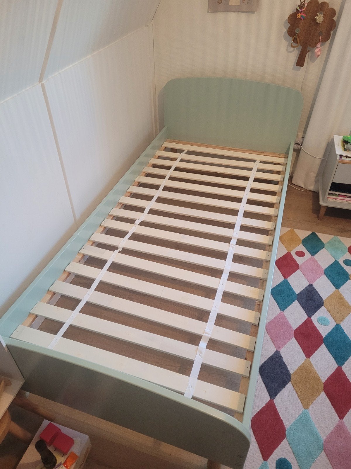 Flexa Play Kinderbed 90x200 cm mintgroen, Ophalen, 90 cm, Eenpersoons, Zo goed als nieuw