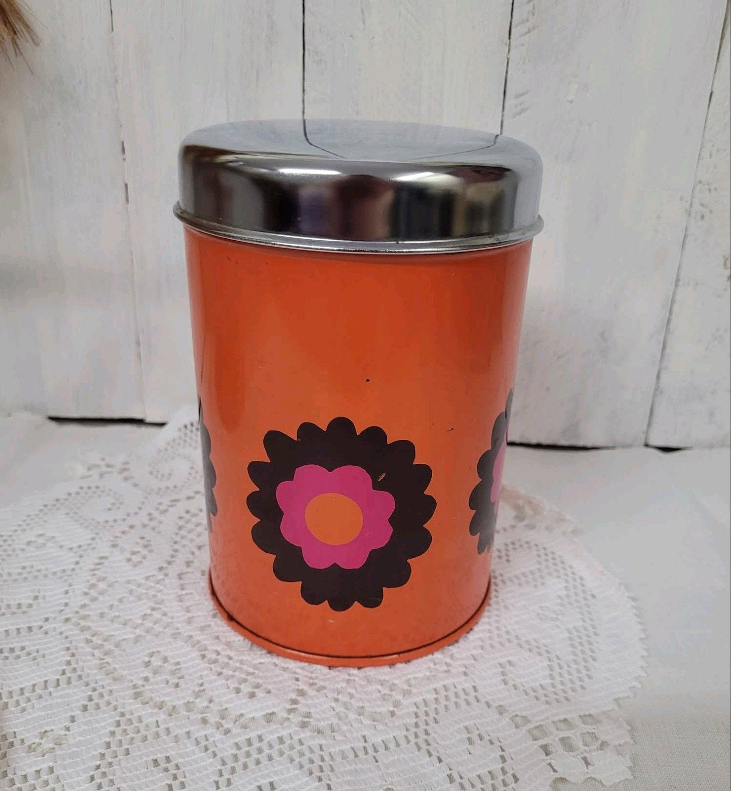 Brabantia Patrice blik - oranje -, Ophalen of Verzenden, Gebruikt, Overige