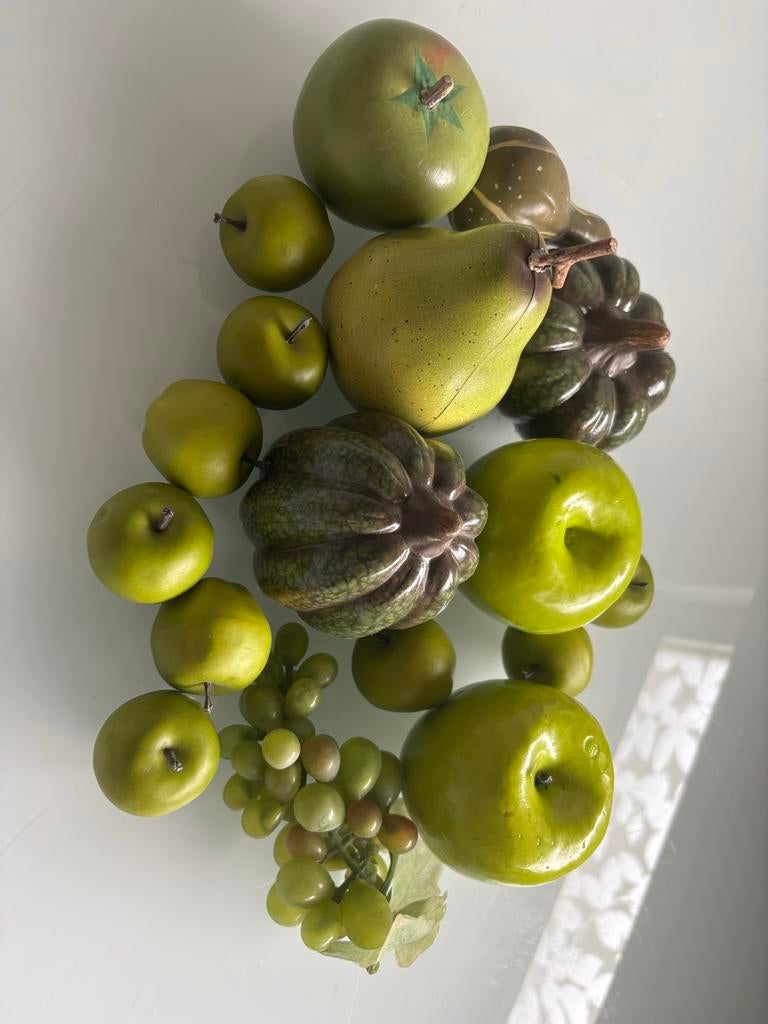 Decoratieve Kunstfruit Set - Groen, Huis en Inrichting, Woonaccessoires | Overige, Groen, Kunststof, Ophalen of Verzenden, Zo goed als nieuw